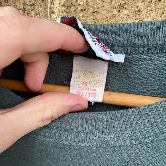 Vintage 1993 Northern Woods Wolf Print Crewneck XL - Picture 6 of 8